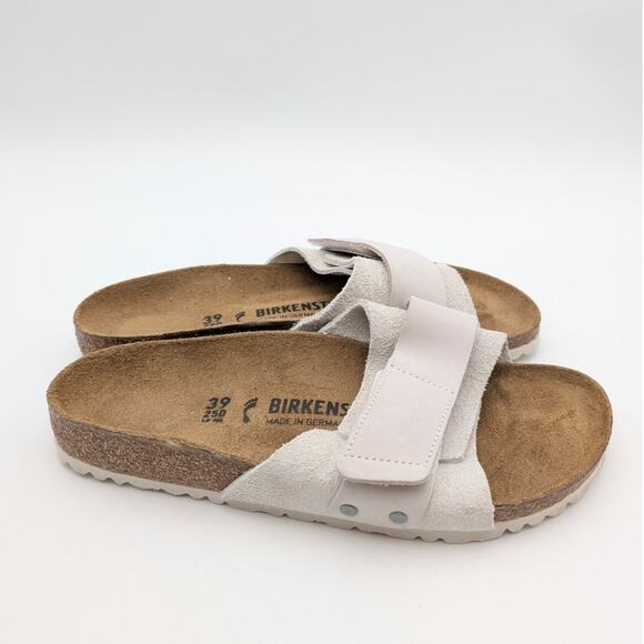 Birkenstock Oita Suede Leather Flat Sandals Women's Gray Size US W8/M6 EU39 - Picture 3 of 11